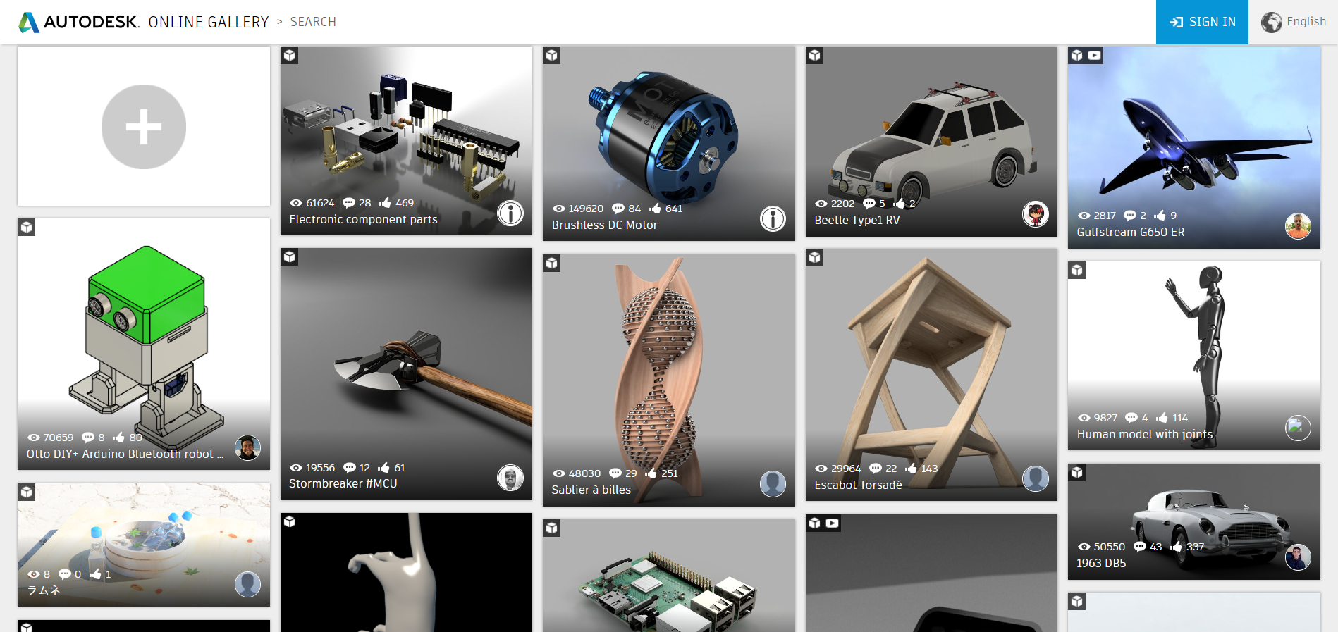 وبسایت Autodesk Online Gallery